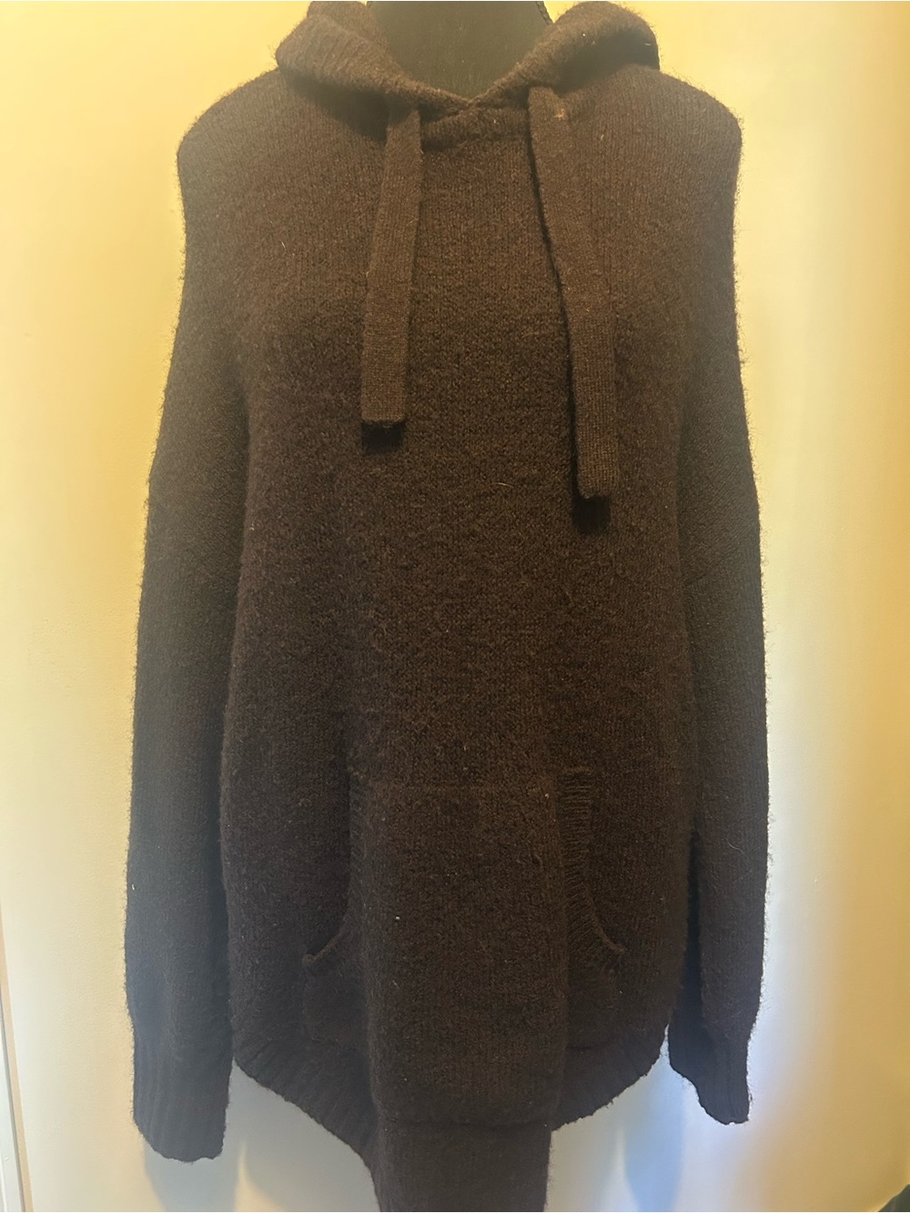 Madewell Men's Hooded Zip-Up Sweater in Dark Brown